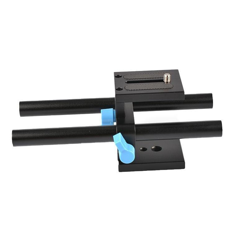 15mm Rail Rod Support System Baseplate Mount For DSLR Follow Focus Rig 5D2 5D3: Default Title