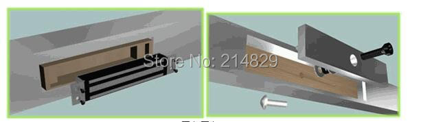 LPSECURITY 180kg holding force invisable concealed electric magnetic lock for home office wooden glass door access control