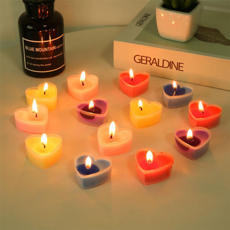 Bougie rouge en forme de cœur pour amour | 27 pièces, décoration adorable de bureau, bougies pour fête d'anniversaire et mariage, pour la saint-valentin