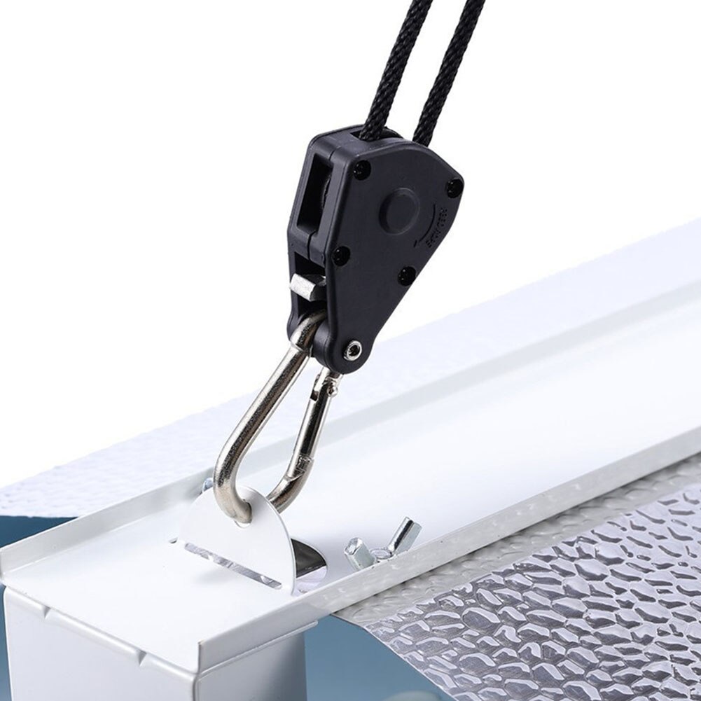 1/8 Gardening Supplies Ratchet Pulley Rope 150lb Capacity Home Led Hanger Light Grow Adjustable Lifting Heavy Duty