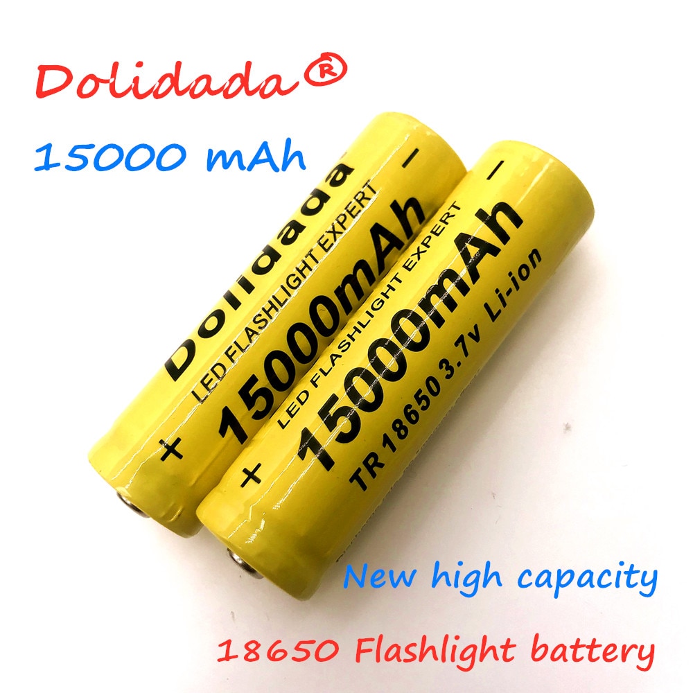 lanthan Perle Hvor fint Dolidada 15000 mah 3.7 v 18650 lithium-ion-batterier genopladeligt batteri  til led-lommelygte / elektronik – Grandado