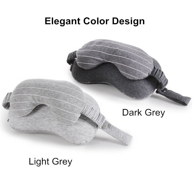 Comfortable Soft Travel Neck Pillow Eye Mask Set Journey Airplane Train Sleeping Pillow Travel Accessories