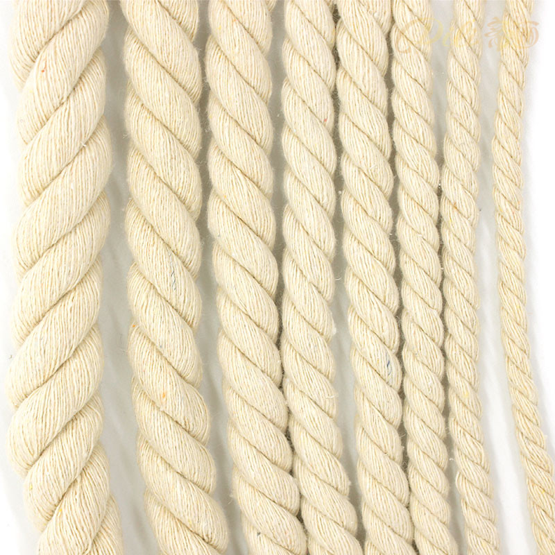 Beige Cotton Rope 5mm-20mm 100% Cotton Thick Cords For Handmade Decorative Accessories