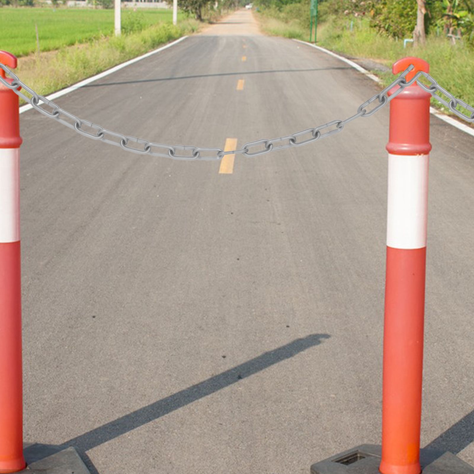 Plastic Safety Chain Warning Barrier Crowd Parking Lot Traffic Guidance Caution Security Chain Stop Sign Door