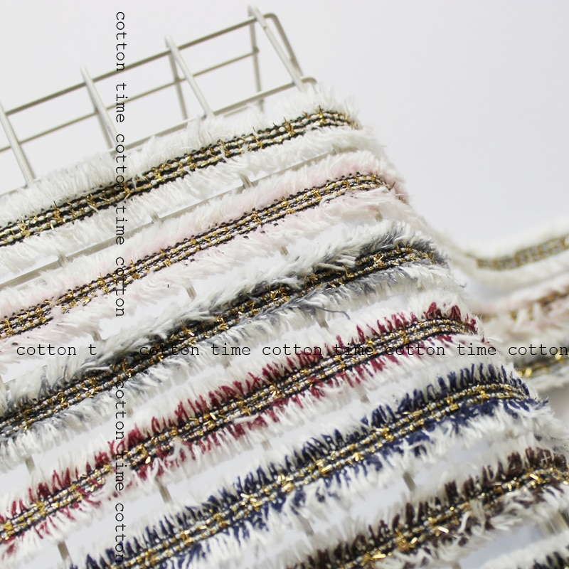 6 meter/stuk Tweed Singels 2 cm brede Dubbele Side Fring lint 6 kleur Naaien Accessoire voor tas kledingstuk