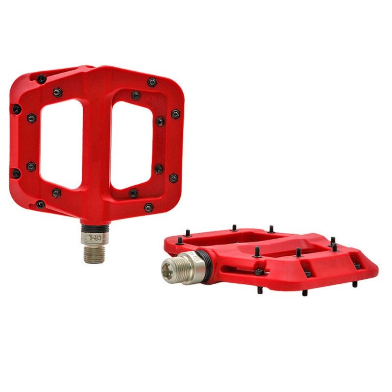 Par mtb mountainbike pedaler letvægts nylonfiber cykelplatform anti-slip