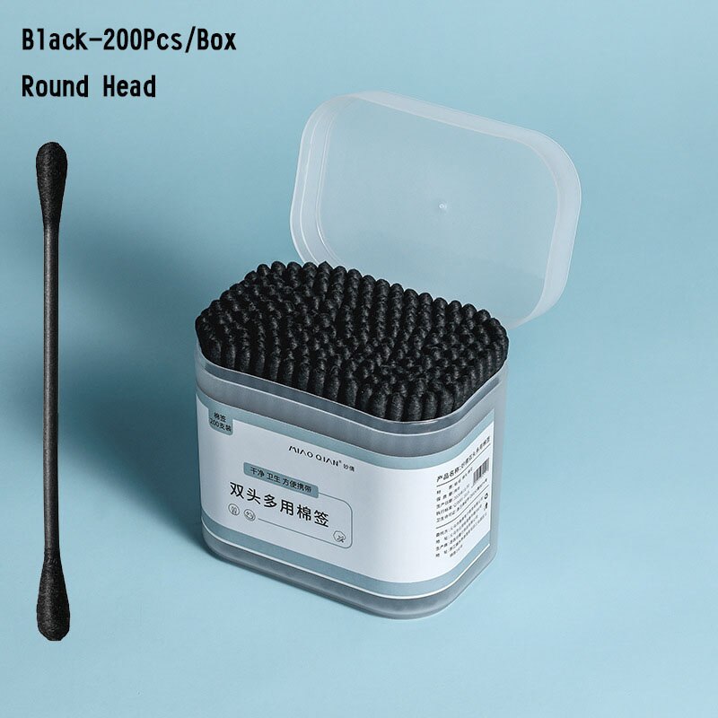 100 200 300 Stks/doos Dual Heads Wattenstaafjes Voor Kinderen Volwassen Gezondheidszorg Gereedschap Pluizende Wegwerp Knoppen Makeup Neus oren Schoonmaken