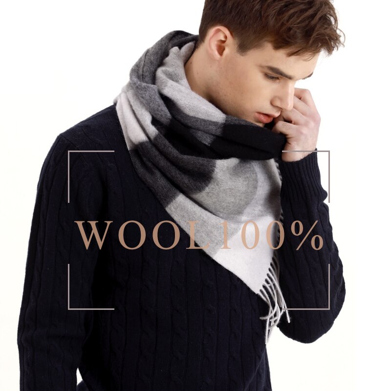 Winter Scarf Men Wool Warm Scarfs Men Scarves Men Winter Wools Thick Long Scarf