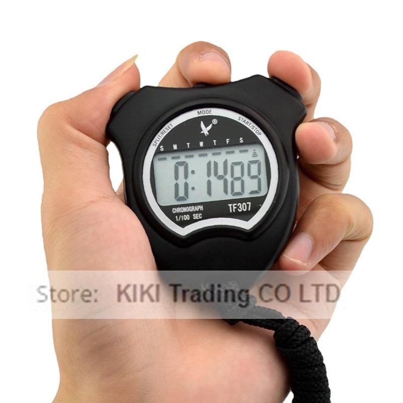 Multifunctionele Sport Stopwatch Digitale Timer Handheld Chronograaf Timer Stop Horloge met Lanyard