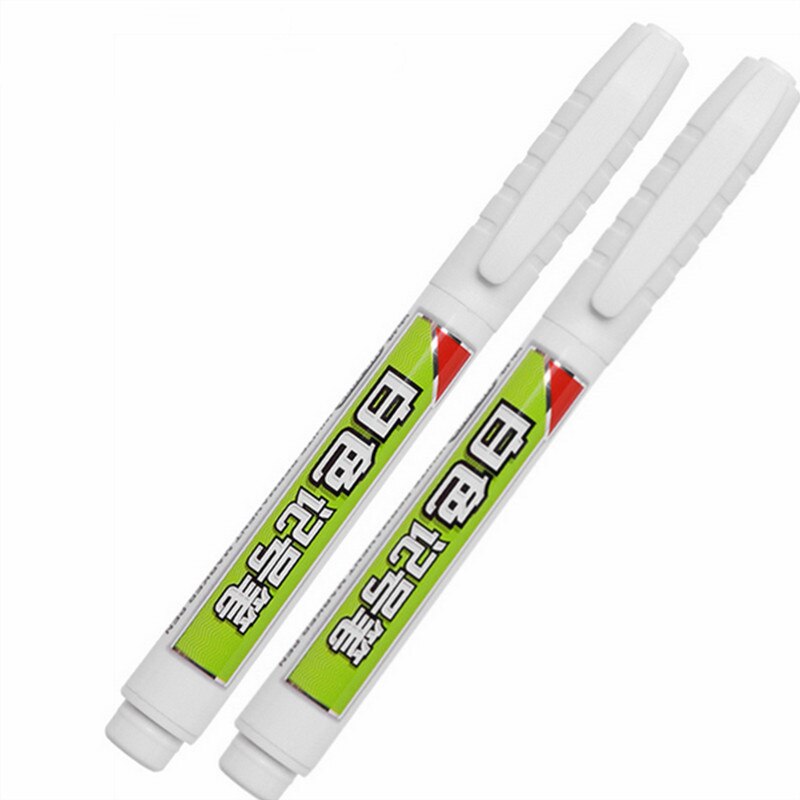 Permanent Marker White Oil-Ink Mark Pens Stationery school &amp; office supplies cd mark marker wood marker pen rock: 2 pcs