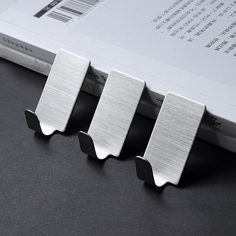 50/1x Mini gancho autoadhesivo de acero inoxidable, ganchos para colgar en la pared de alta resistencia, estante de almacenamiento de toallas y ropa para baño, organizador de cocina