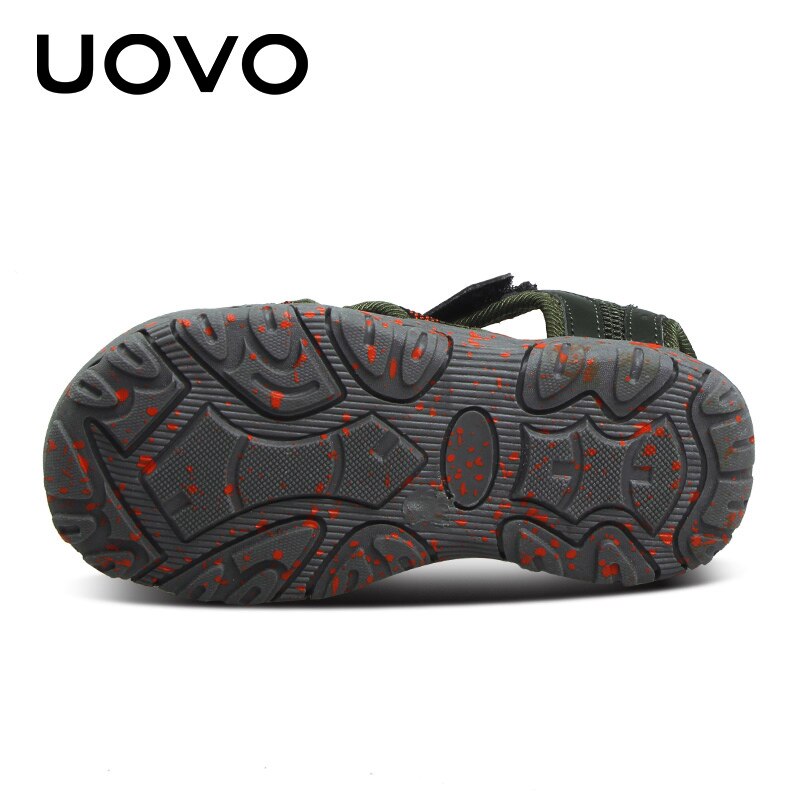 UOVO Summer Children Shoes Boys Sandals Beach Shoes Outdoor Breathable Casual Hook & Loop For Male Child Size 25-33