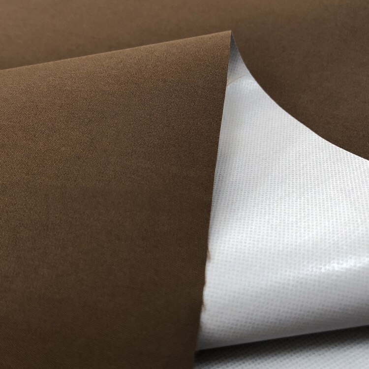 Meetee 100*150cm polyester satin fabeic almindelig åndbar vandtæt diy håndlavet tøj homtextile udendørs telt tilbehør: Mørkebrun