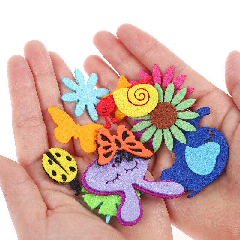 1 pakke diy kronblad dyremønster børn tegneserie patch ikke-vævet patch kunst sy håndværk materiale leverer festindretning