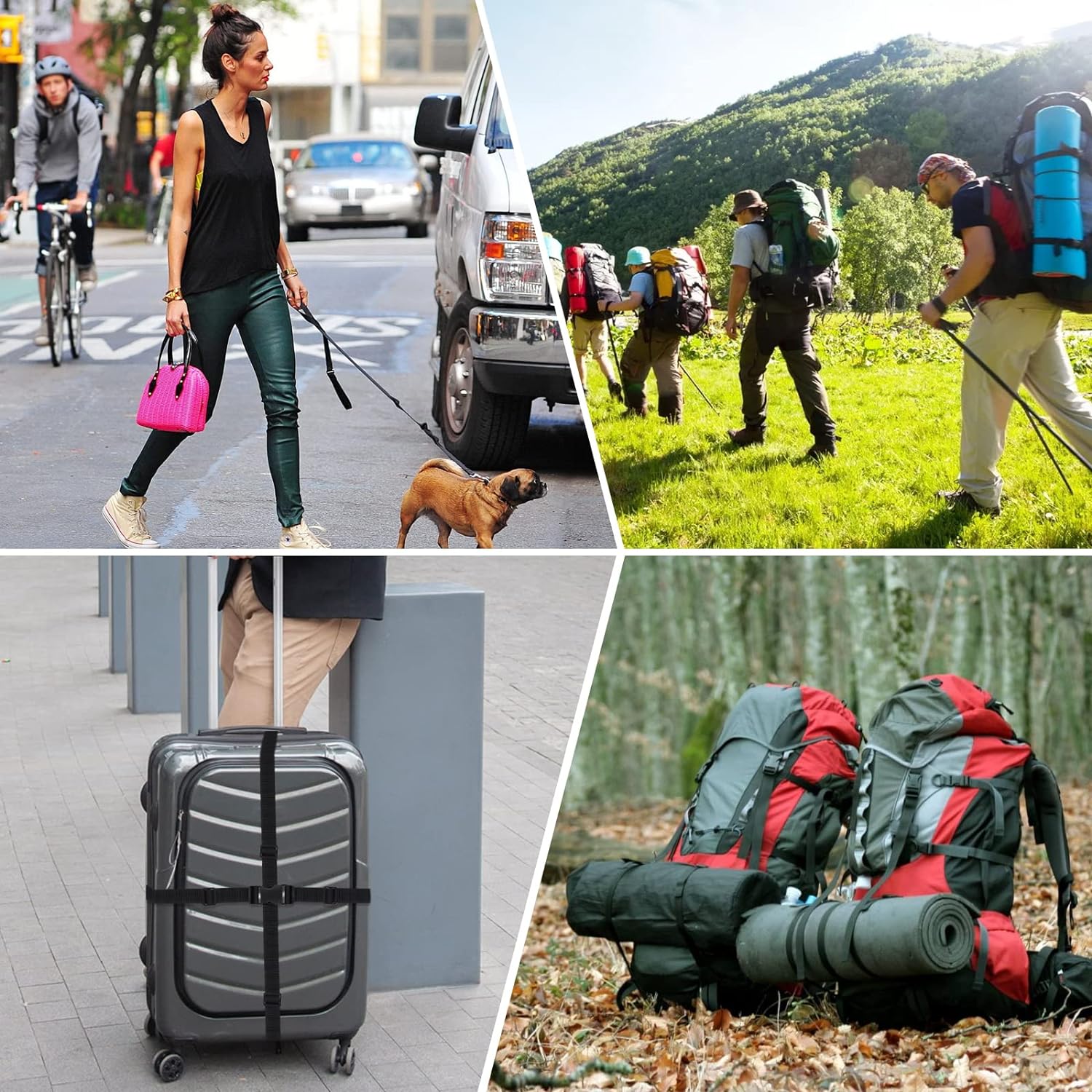 1 set 20mm 25mm 30mm 38mm 50mm Plastic Slider Adjustable Rectangle Ring Belt Loop Curved Side Release Buckles For Paracord