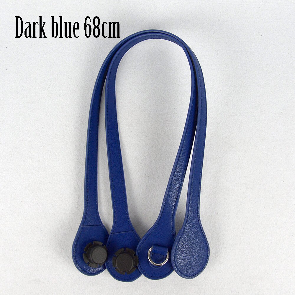 Tanqu Long 68cm Edge Painting D Buckle Round Teardrop End Handles Faux Leather Handles for OBag Chain Pendant for EVA O Bag: dark blue 68