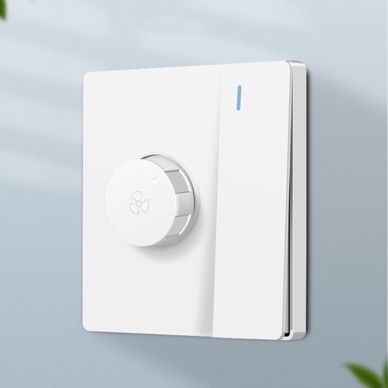 Variable Fan Speed Control with Switch Suit for Most Brand Ceiling Fans Electric Fans Speed Adjuster Replacement, White L69D