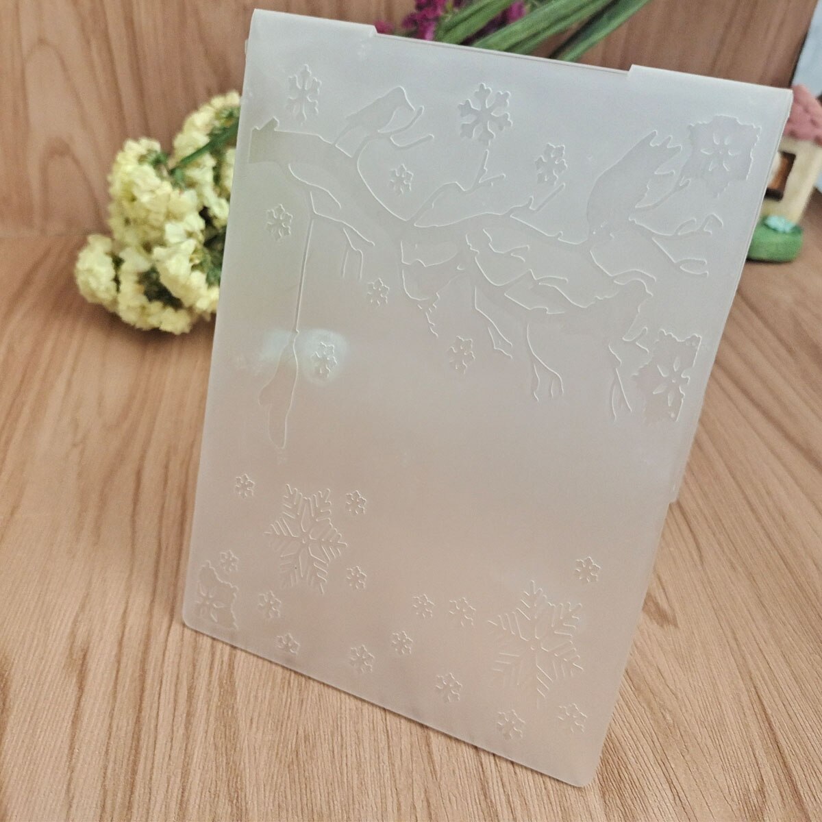 Wall Tiles/ 3D Bird / Flower/Various Patterns Embossing Folder For Scrapbooking DIY Photo Album Card Making Crafts: FD-059