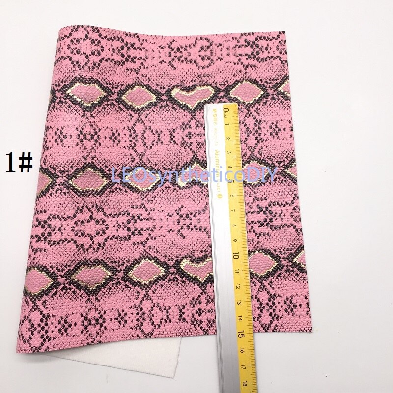 1pc 21 x 29cm metalen slang met hartvorm, python synthetisch leer pu leer voor het maken van strikken leosyntheticodiy 8 s 31b: 1