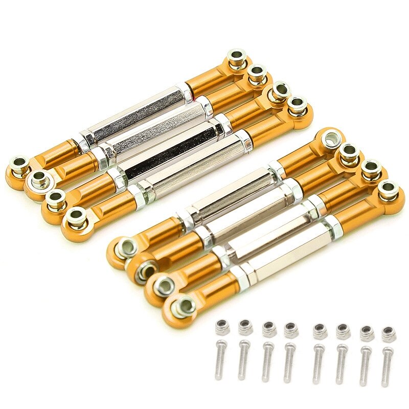Für WPL C14 C24 B24 B14 MN D90 D91 MN-90 MN-91 RC Auto Aktualisierung Teile Metall Zugstange Krawatte Stange: gold