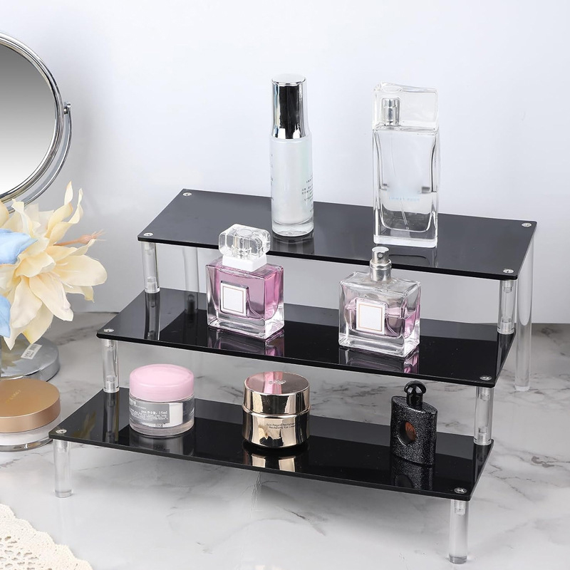 Acrylic Display Stand Fragrance Stand Jewelry Ladder Shelf Hand-made Figure Stand Organizer Rack Blind Box Perfume Model Holder