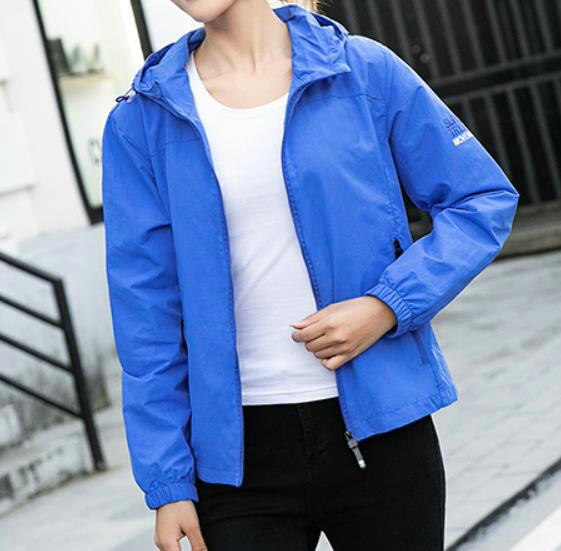 S-4XL Autumn women's student sports casual windbreaker thin section loose short running zipper coat tide Jacket