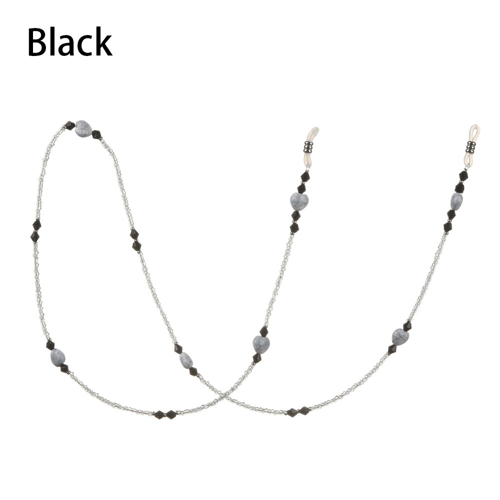 Unisex briller solbriller briller hip-hop vintage kædeholder snor lanyard halskæde brille kæde holder: Stil 11 sort