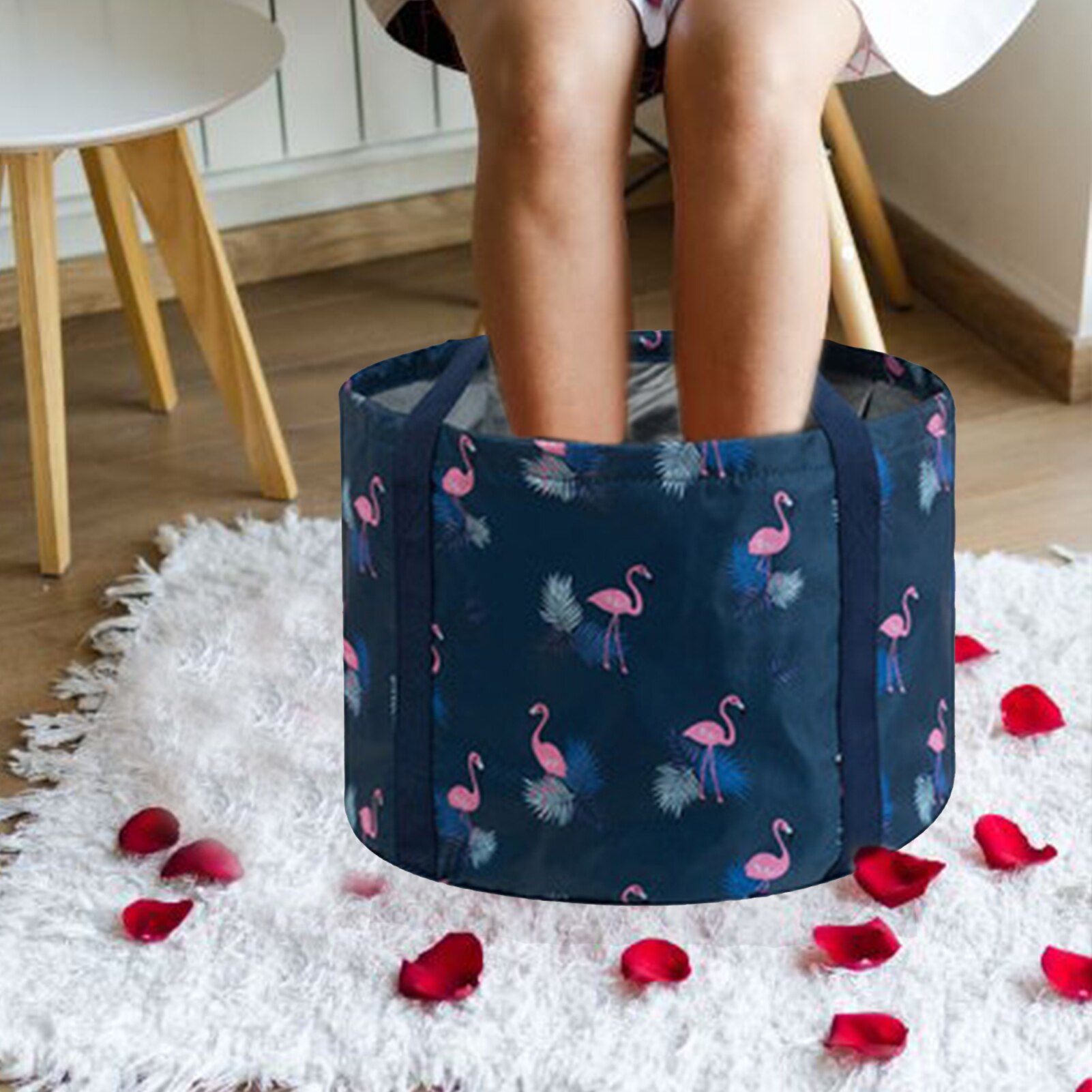 Foldable Foot Tub Portable Bath Bag Wash Basin Water Bucket Large Capacity Bathing Feet Massage Washing Tub For Outdoor Travel