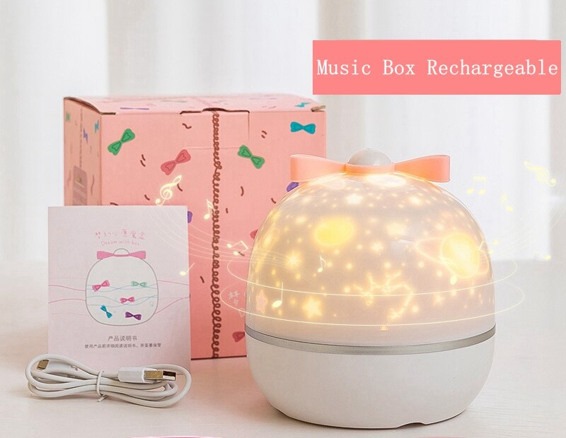 W&G Dream Galaxy Starry Sky Projector Light USB Blueteeth Control Music Player LED Rainbow Night Light Romantic Projection Lamp: Music Rechargeable