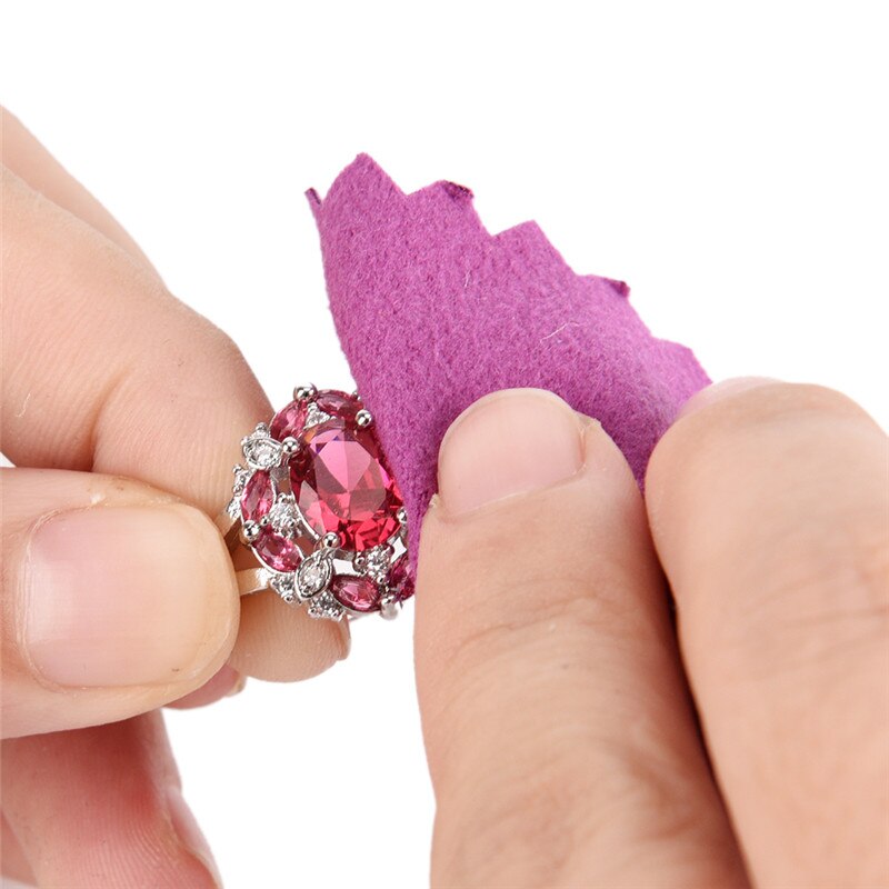 10pcs Clean Cleaning Cloth Polishing Cloth For Sterling Platinum Jewelry Anti Tarnish
