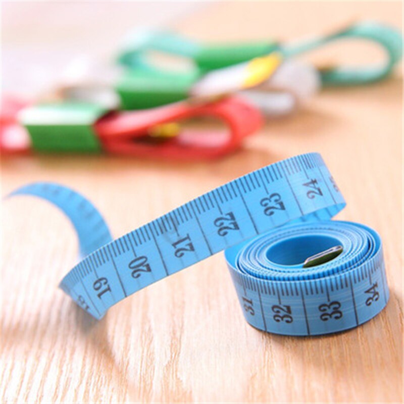 Regla compacta para medir el cuerpo, cinta métrica de costura a medida, regla de costura suave de 1,5 M, cinta de coser de color aleatorio