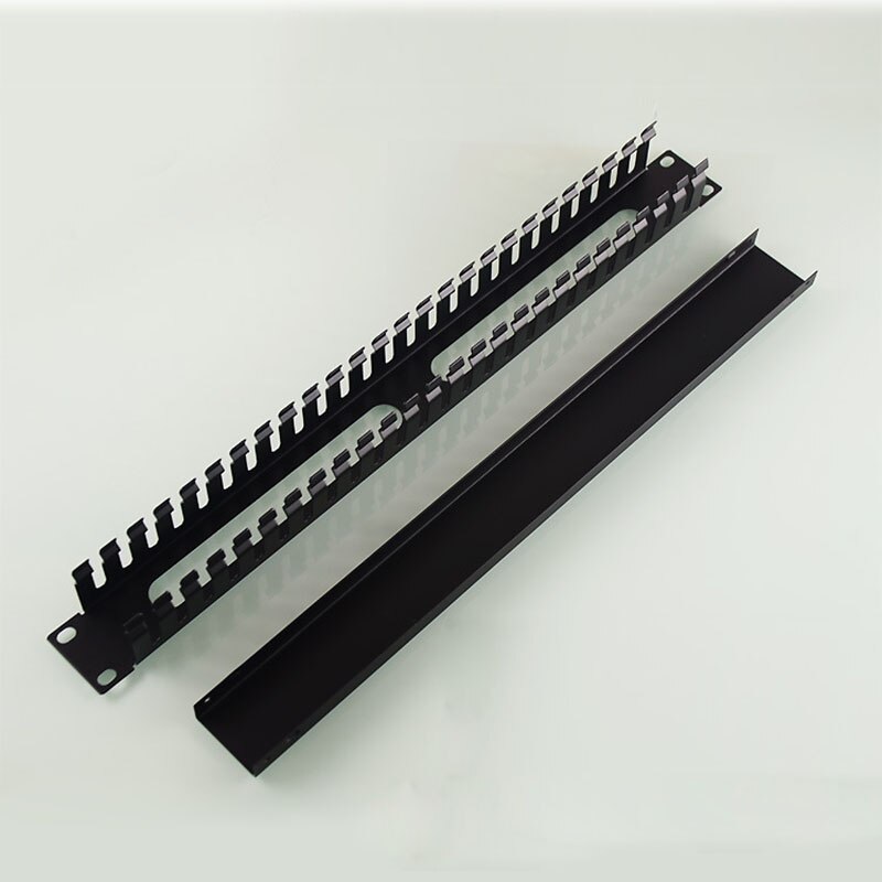19 inch standard cabinet cable manager telephone cable management rack optical fiber cable management rack 25 grid cable managem