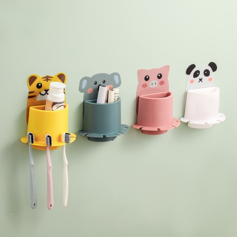 Cute Animal cartoon Toothbrush Holder Bathroom Car... – Vicedeal