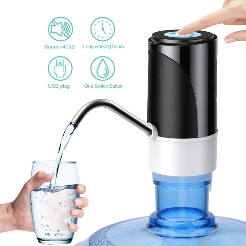 5 liter vandflaske dispenser, usb opladning automatisk drikkevand flaske pumpe elektrisk bærbar
