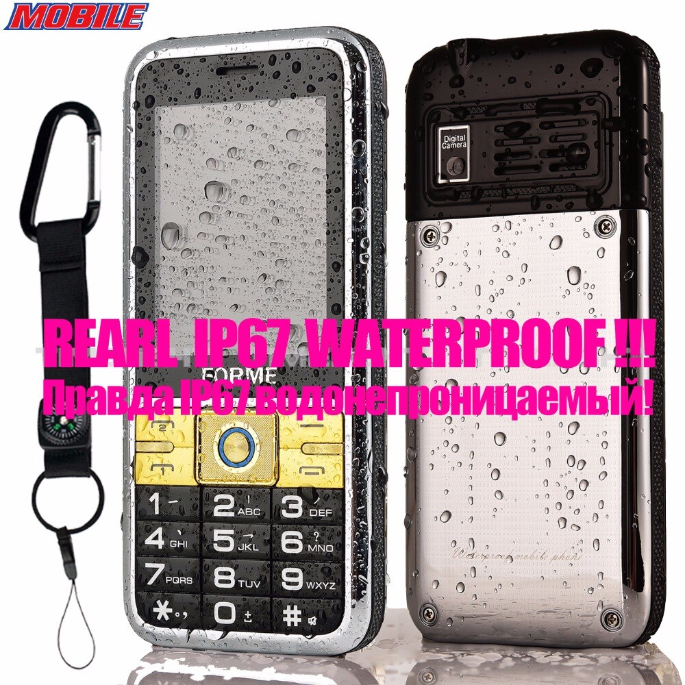 Real IP67! Waterproof! Shockproof Dustproof Original FORME Dual Sim Outdoor Metal Cell Mobile Phone Better than stone v3 no.1 a9