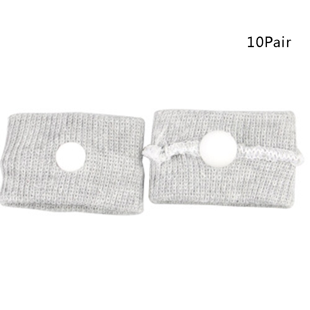 2-Pack Black Anti-Nausea Wrist Bands For Travel, Motion, & Morning Sickness