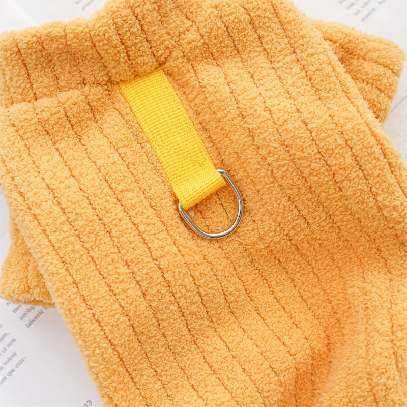 Macacão de lã coral para cães, cor sólida, roupas de inverno para cachorro, pijama macio, roupas térmicas para cães pequenos, gatos, fantasia para animais de estimação