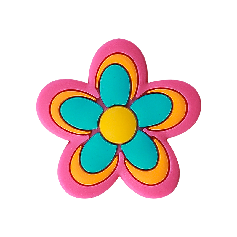 5/10 Uds. Cuentas focales estilo bohemio flor para accesorios de joyería llaveros DIY collar fabricación de pulseras creativos: Blanco / 18 mm