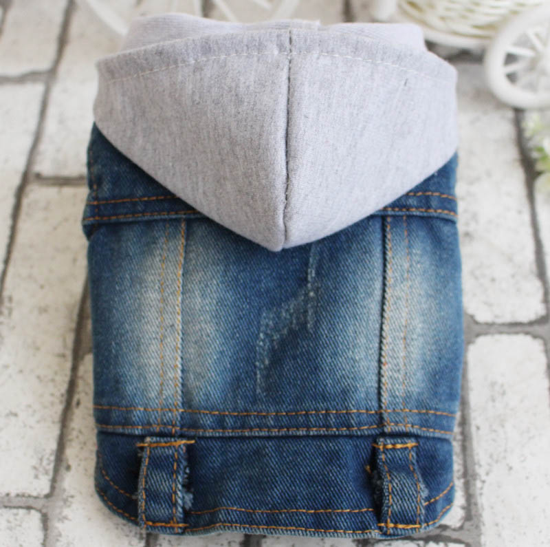 Product Pet Hoodie Jacket For Dog Jeans Spring Dog Clothes Denim T-shirt Puppy Dog Vest Cowboy Cat Coat 10E