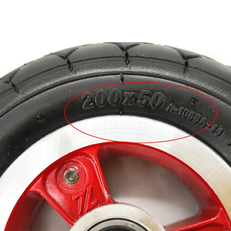200 * 50 däck innerslang legering fälg 8 tum för skoter elektrisk skateboard hjul 200 x 50 däck