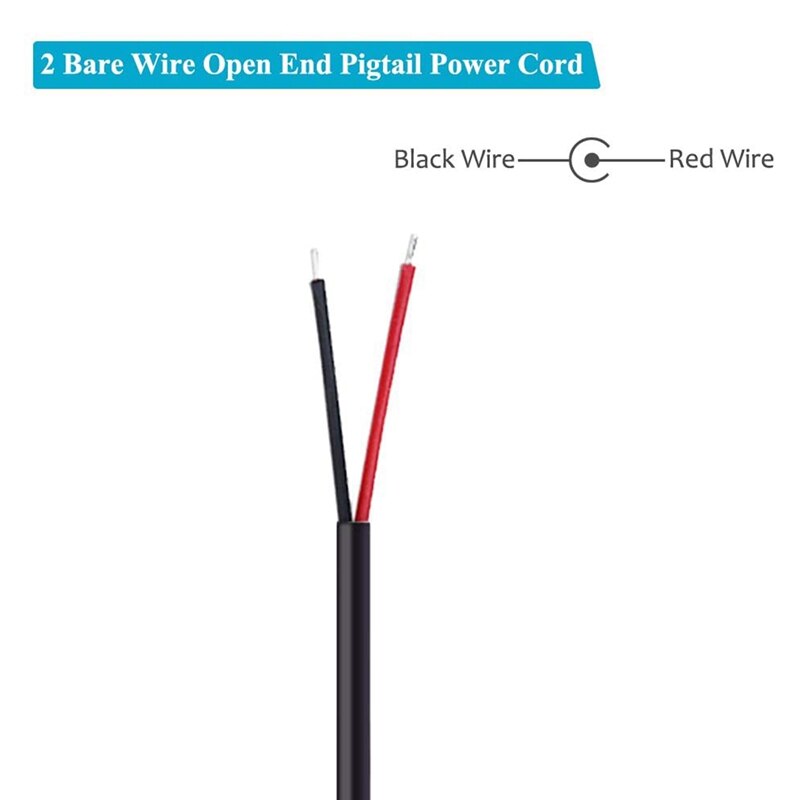 (10 Pack) Replacement 3.5mm x 1.35mm 90 Degree Right Angle DC Power Male Plug Jack to Bare Wire Open End Pigtail Power