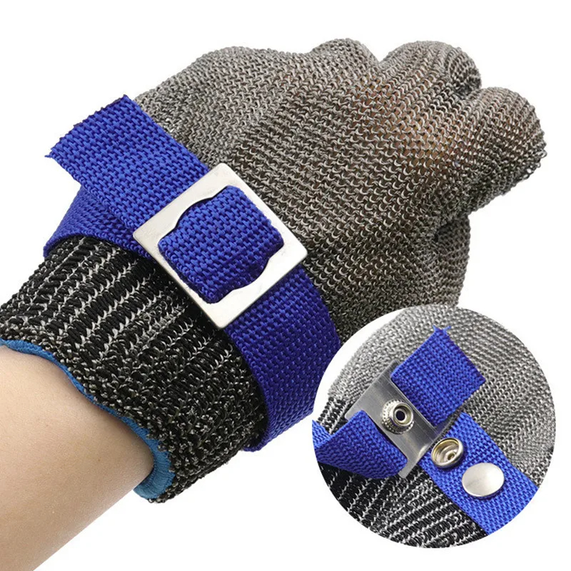 Edelstahl-Handschuhe, schnittfest, sicher, schnittfest, Handschutz, Metall, Fleisch, Netzhandschuh für Metzger, Draht, Messer, stichfest