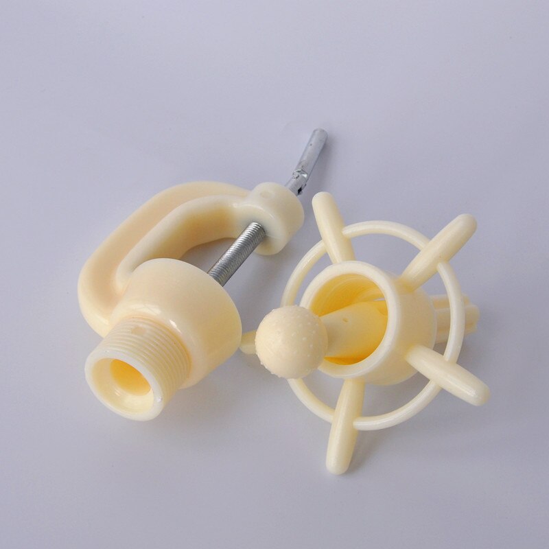 Beige Adjustable Model Mannequin Wig Stand Training Head Stand Holder Head Clamp Salon Styling Hair Tools