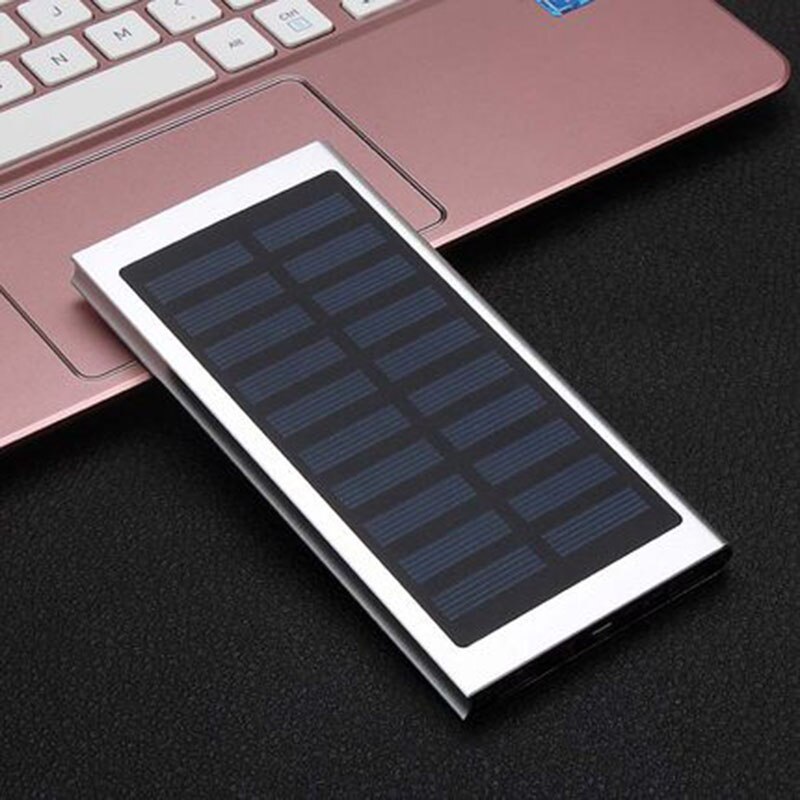 Mobile Power Bank Nesting Portable Wear-resistant Mobile Power Box with 2 USB Port H-best: silver