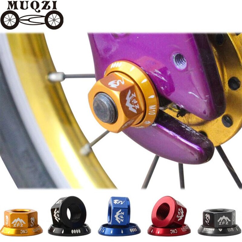 2PCS Bicycle Hub Nut M10 Fixed Gear MTB Road Bike Screw Bolt Aluminum Alloy