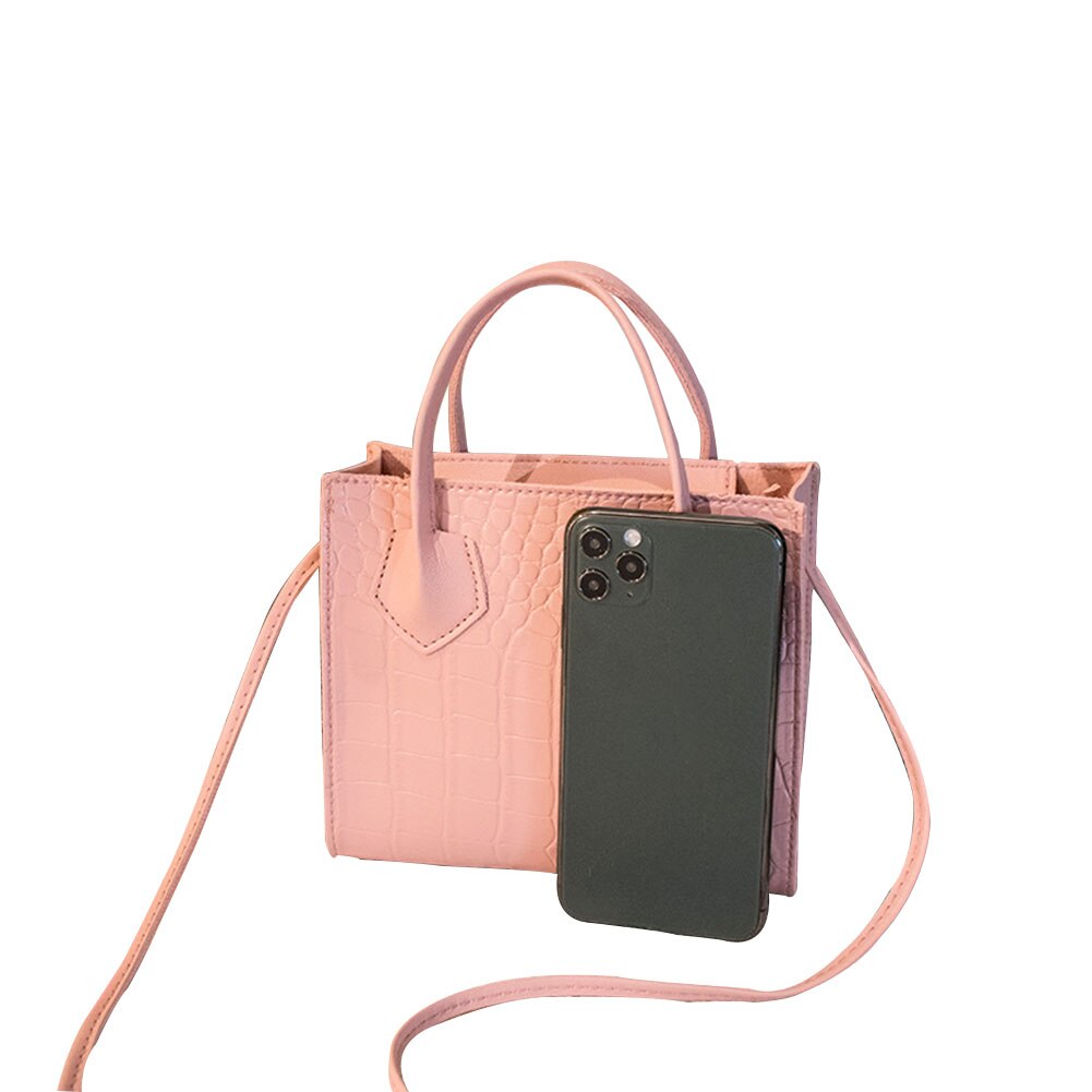 Trendiga kvinnor krokodil mönster crossbody pu handväskor damer solid snygga kosmetiska diverse hållare 6 färger