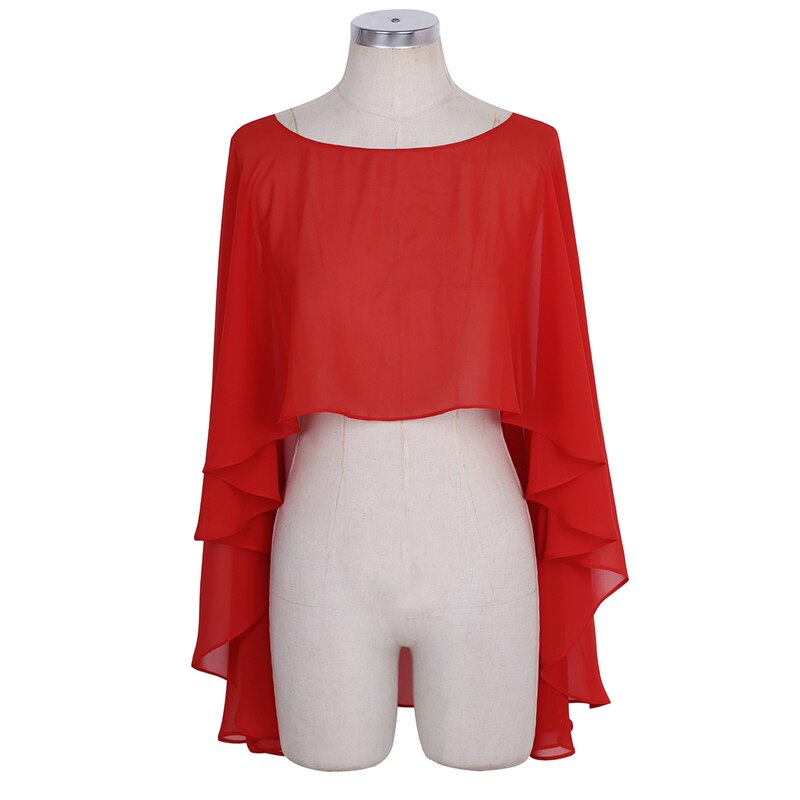 brude vestido de festa kvinners myke lette chiffong hødu sjal wraps skuldertrekning chiffong kveld bryllup kappe bolero dekke opp