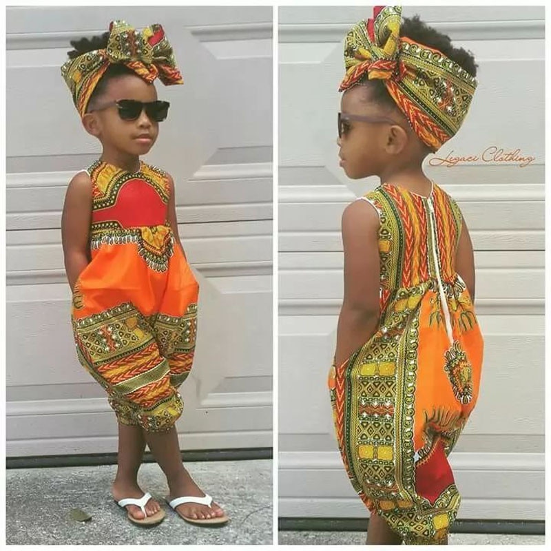 Style Infant Baby Girls Kids African Jumpsuit ClothesToddler Rompers Outfit