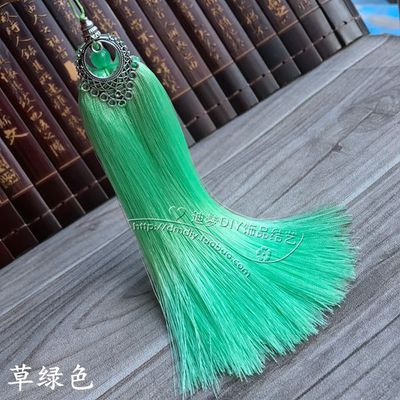 16cm DIY jewelry accessories Artificial silk Tassel Car accessories Sided Zinc alloy With beads fringed tassel: 16