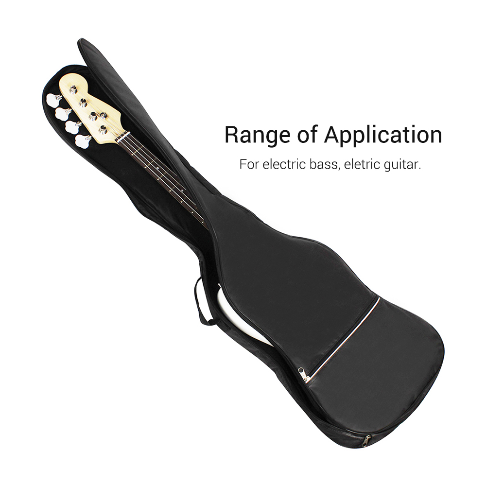 E-Bass Gitarren tasche Rucksack 20mm gepolstert für E-Bass und Gitarre schwarz